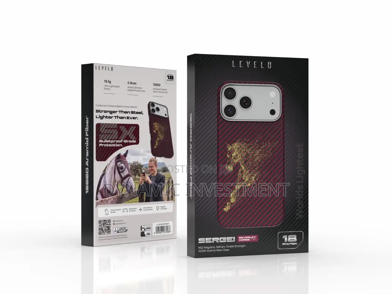 iPhone 18 Pro Max Levelo Sergei Beverly Horse Kevlar Case/Cover