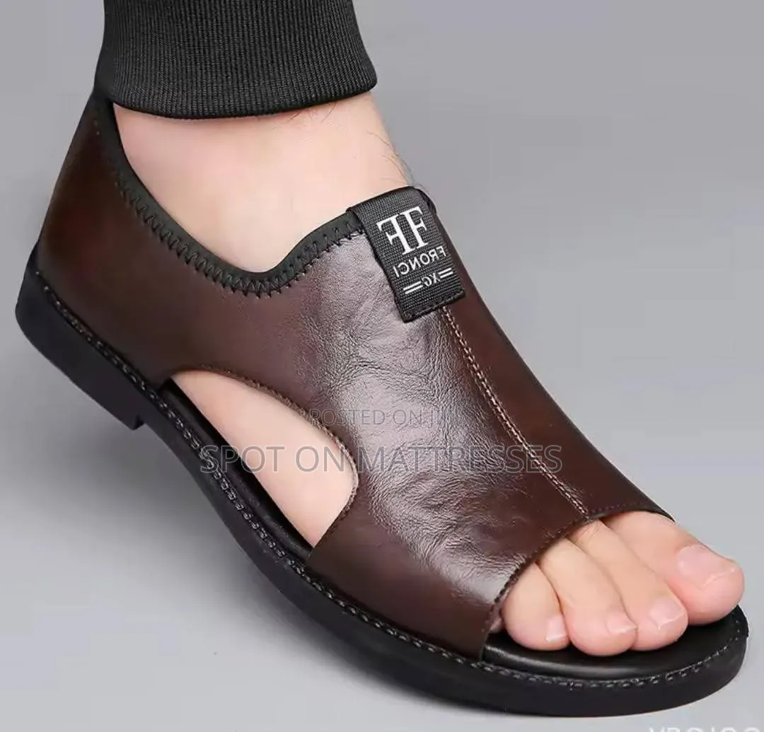 Perambulate! Men Fashion Stroll Sandals 39-47. Black, White & Brown.