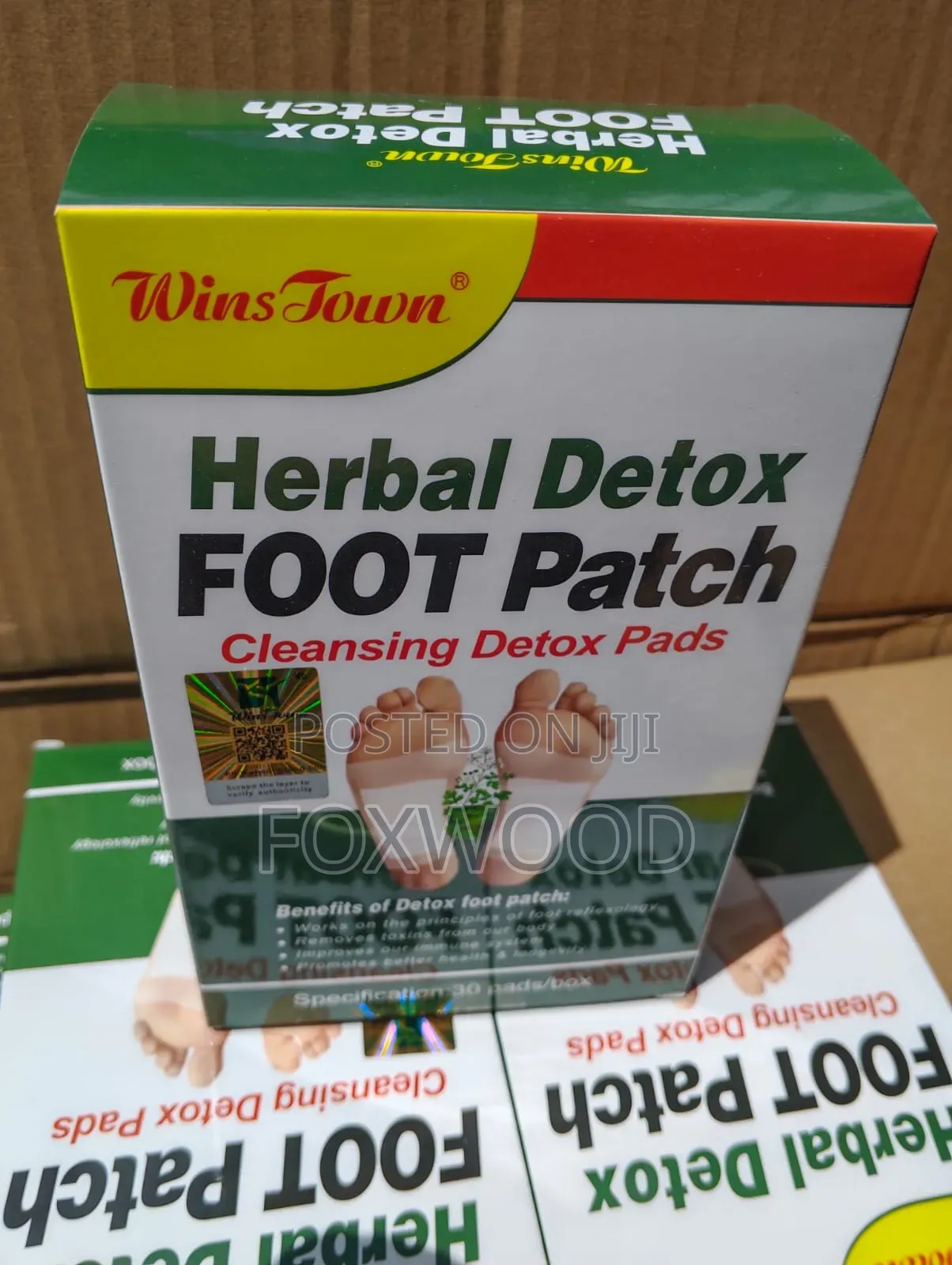 Wins Town Herbal Detox Foot Patch Cleansing Detox Pads.30pads