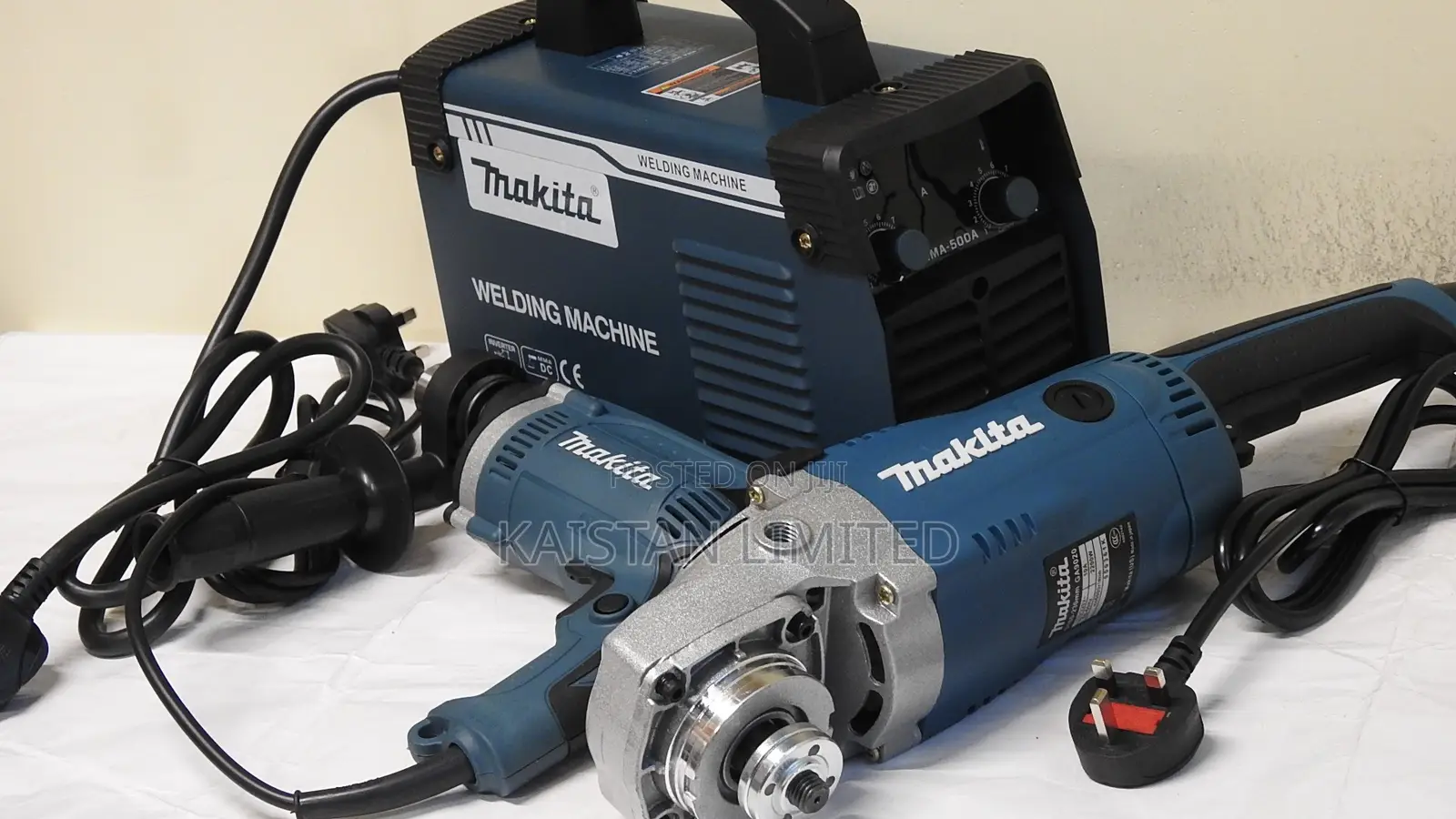 Makita Welding Machine 500A + 9 Inch Angle Grinder + Electric Drill