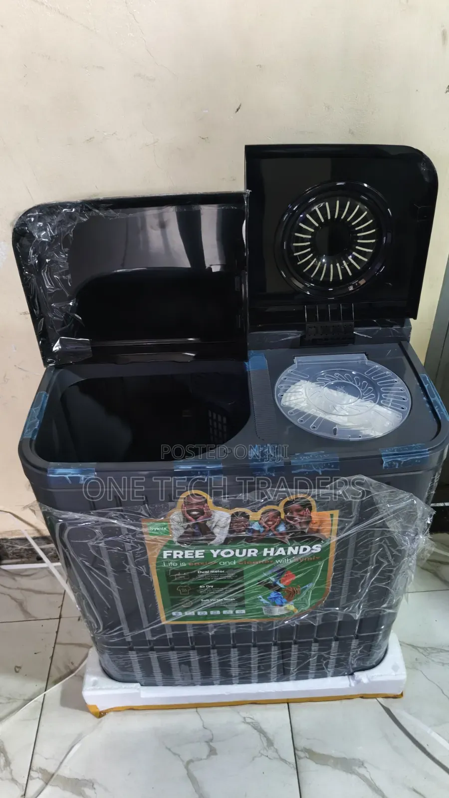 Syinix 10KG Twin Tub Semi-Automatic Washing Machine . Grey/