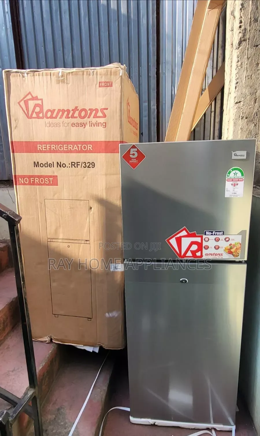 Ramtons Rf 329 188ltrs No - Frost Double Door Refrigerator