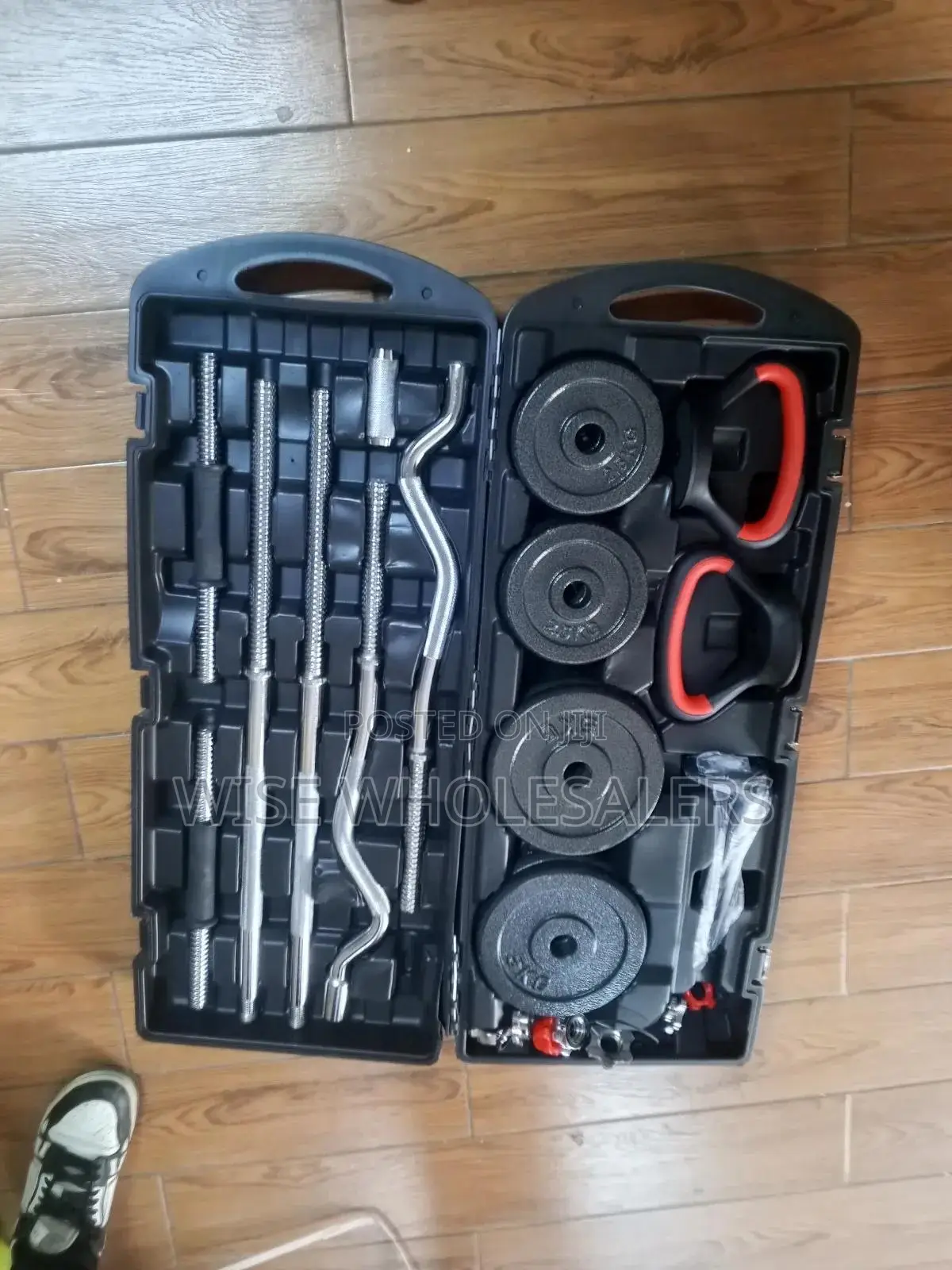 58kg Adjustable Dumbbell and Barbell Set