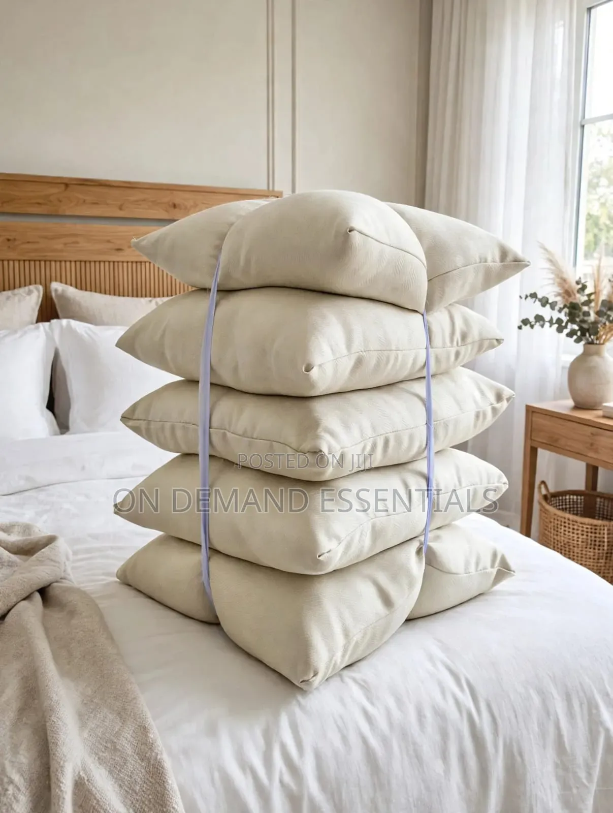 Throw Pillows With Quality Fibre With Zipper Set of 5pcs