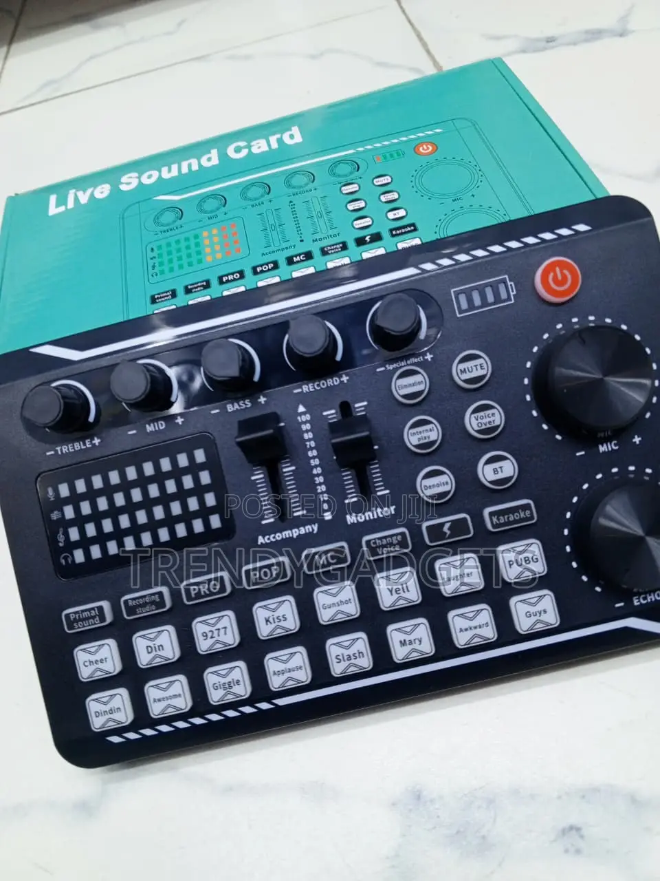 F998 Live Sound Card Bluetooth Mixer for Podcast & Gaming