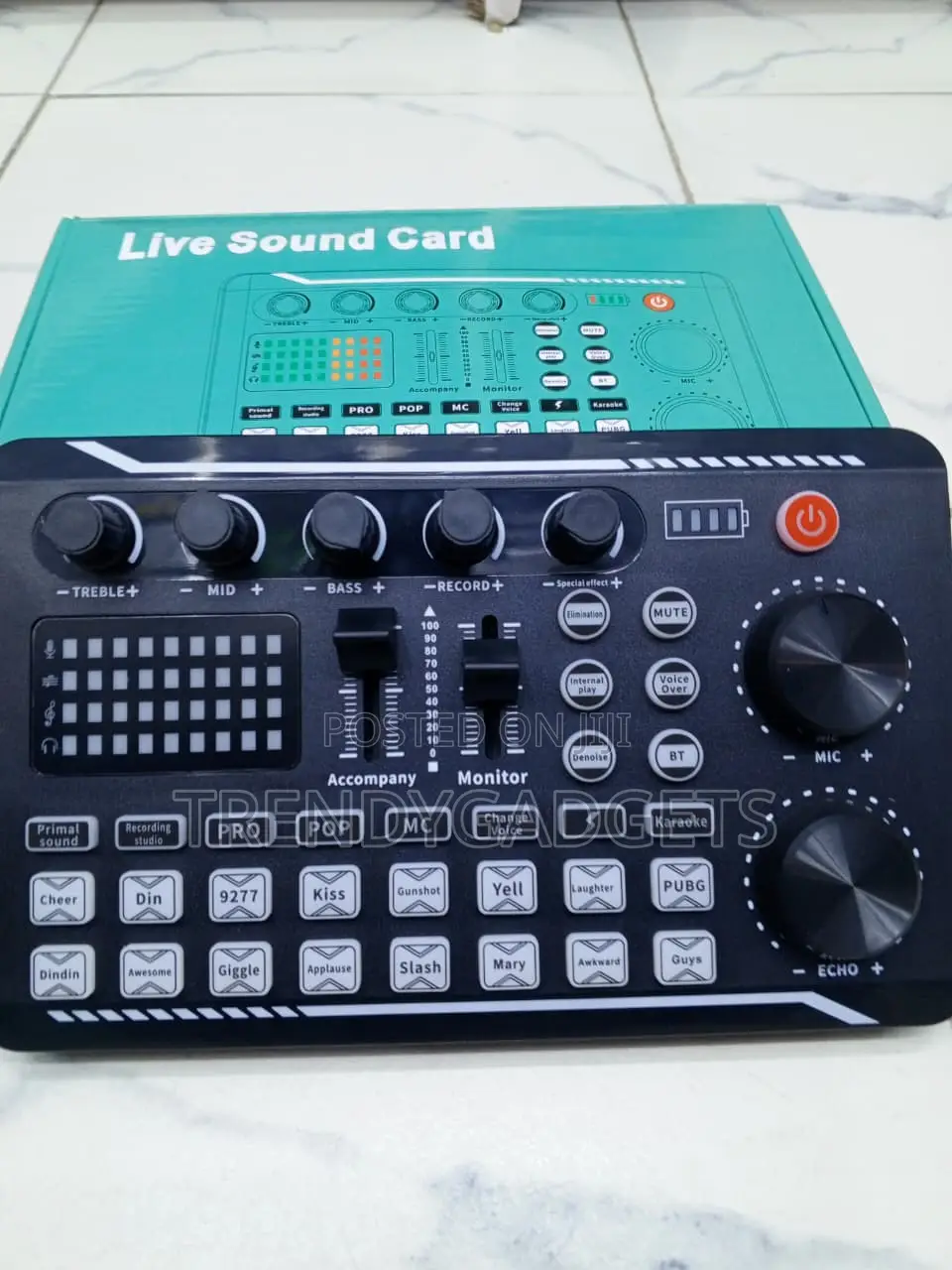 F998 Live Sound Card Bluetooth Mixer for Podcast & Gaming
