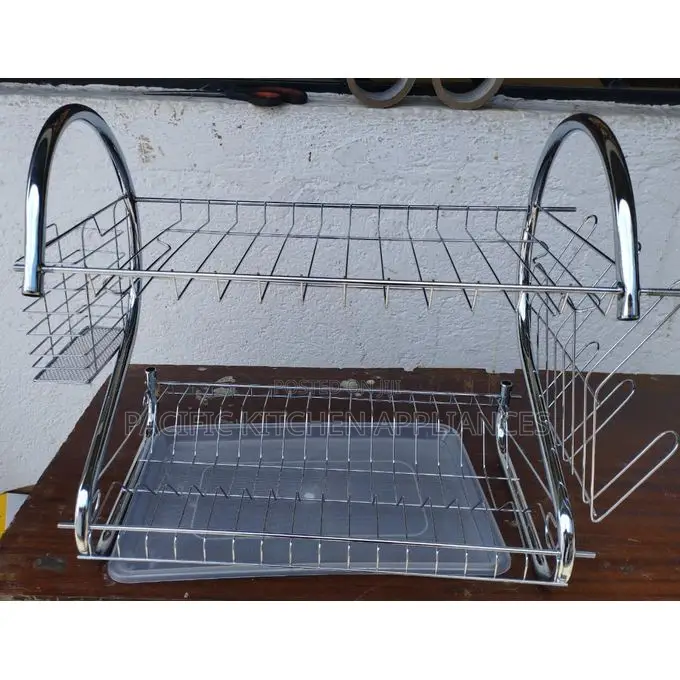 Nunix Metallic 2 Layer/Tier Dishrack - STAINLESS STEEL