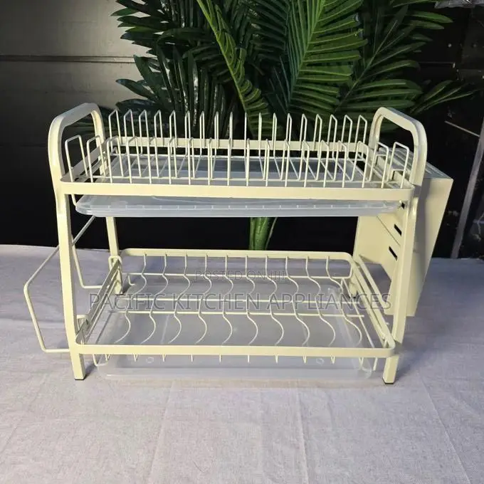 2 Tier Advanced Stainless Steel White Coated Heavy Dishrack