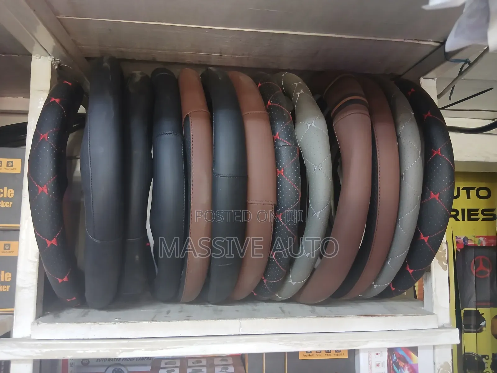 Pu Pure Leather Steering Cover/ Car Steering Covers
