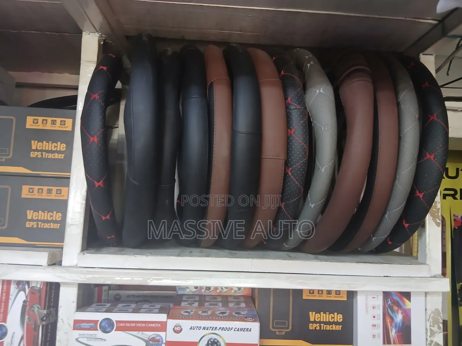 Pu Pure Leather Steering Cover/ Car Steering Covers