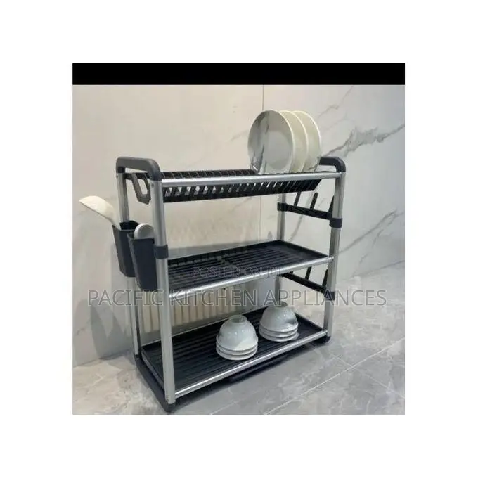Alluminium 3 Tier Rustproof Heavy Duty Dishrack for Kitchen Counter