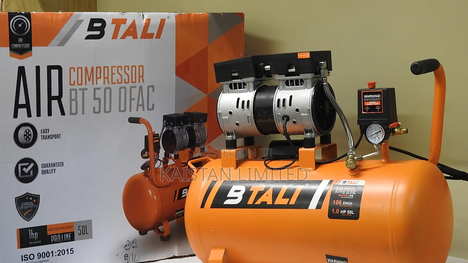 50L Btali Silent Oil Free Compressor for Workshop