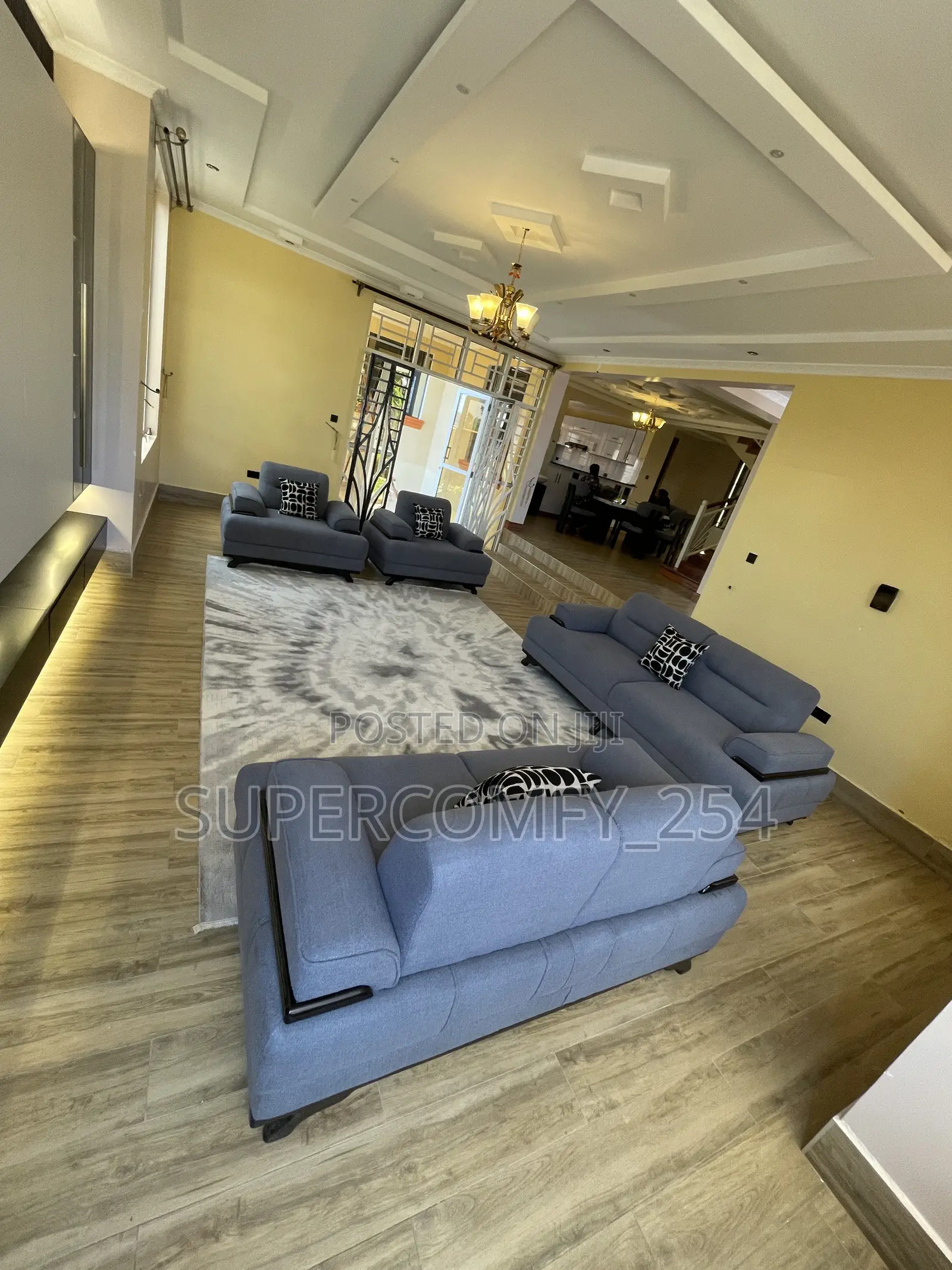 A Luxurious 7 Seater Amber Sofa Well Delivered