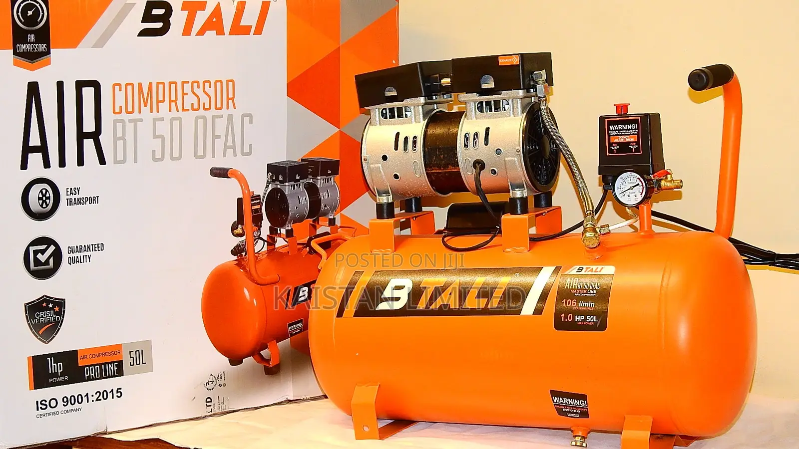 Btali 50L Oil Less Air Compressor Silent Type