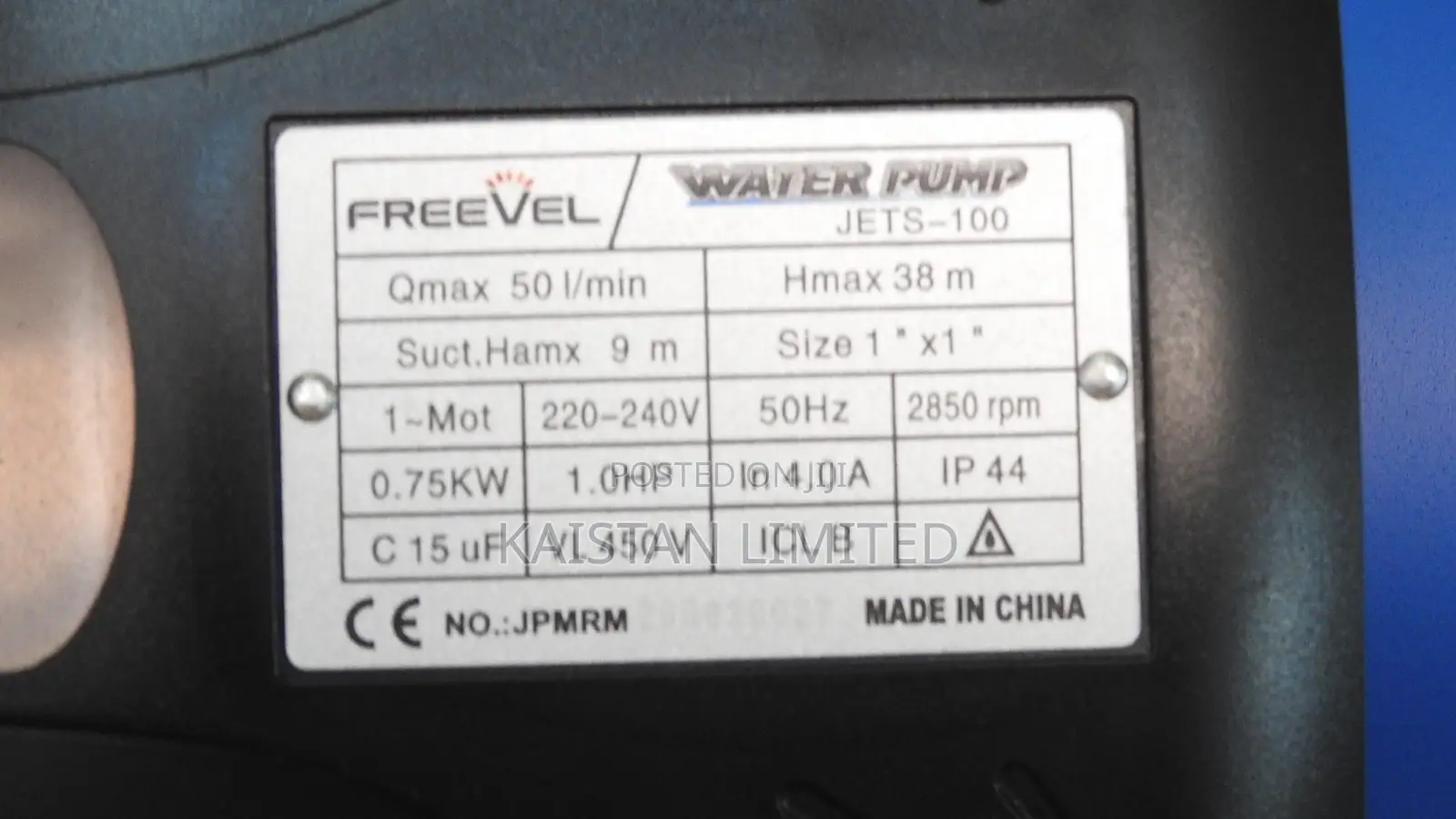 FREEVEL JETS-100 1HP Surface Water Pump – 50l/Min