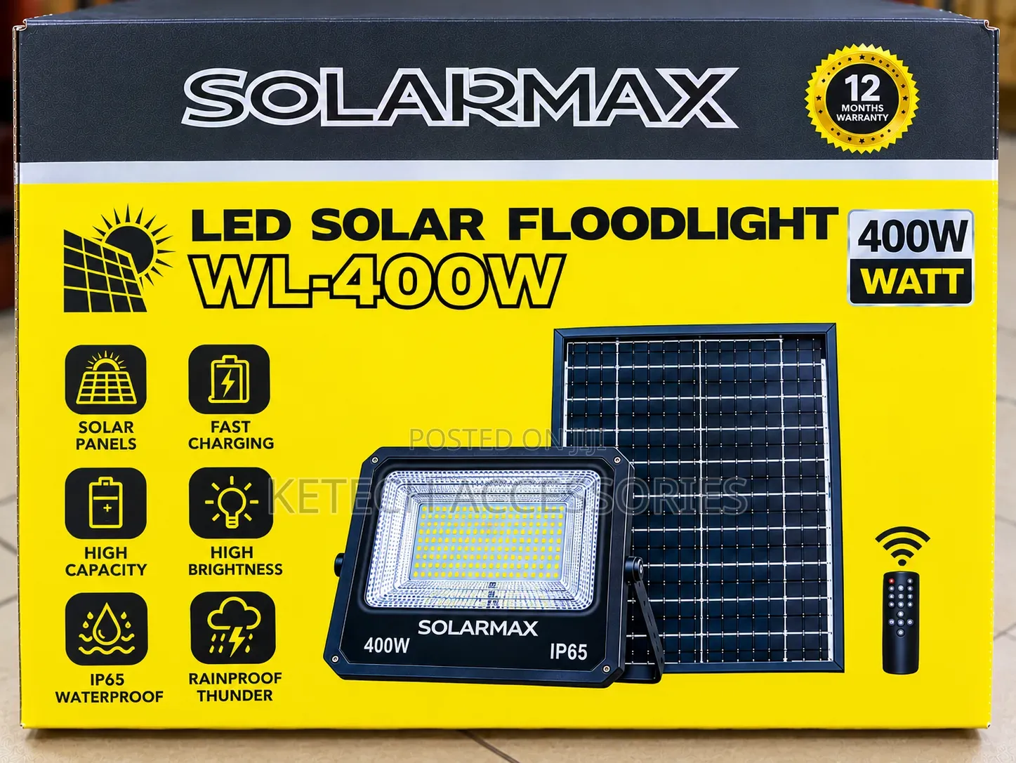 Solarmax 400W Solar Flood Light