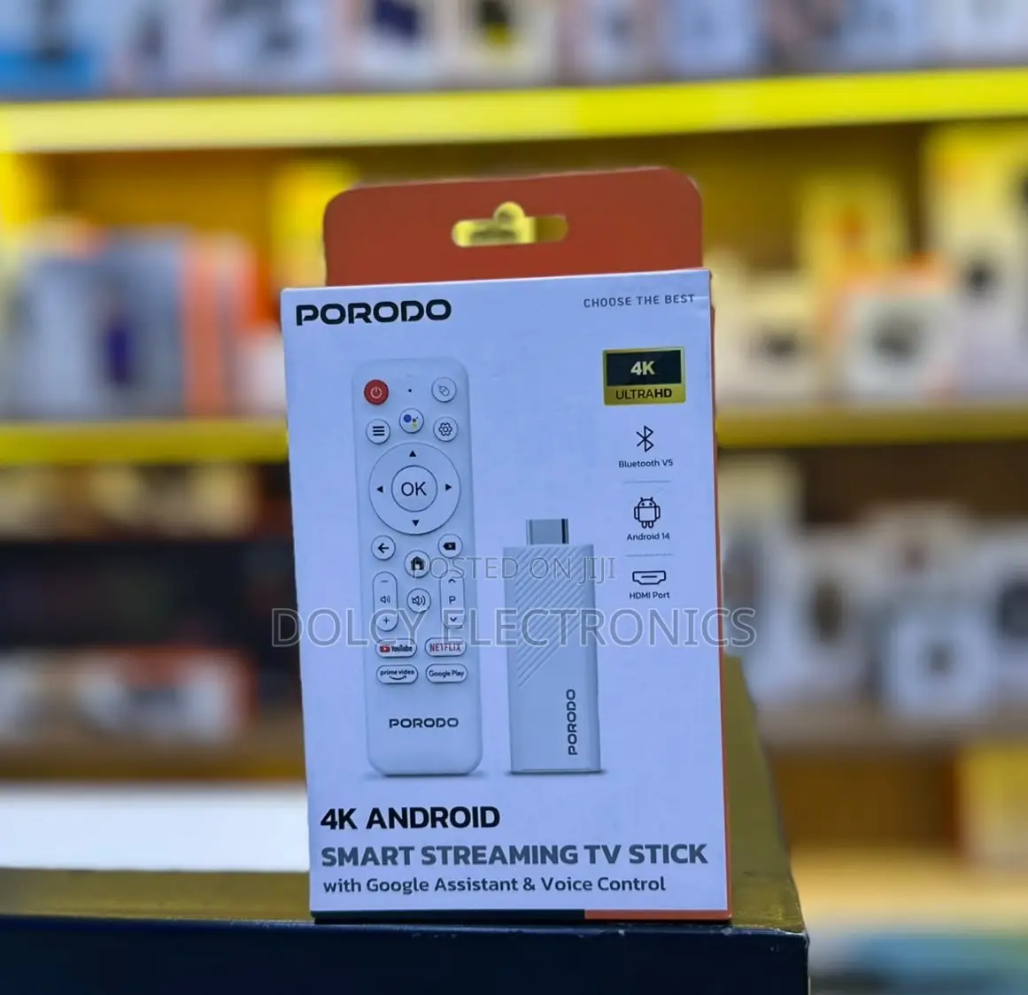 Porodo 4k Android Smart Streaming TV Stick