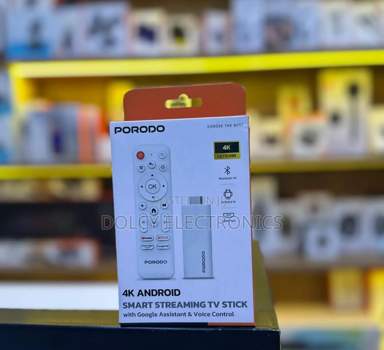 Porodo 4k Android Smart Streaming TV Stick