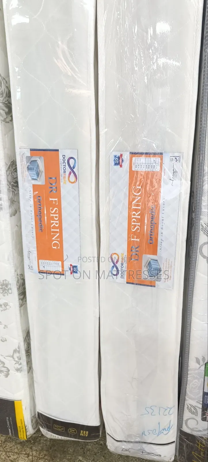 Now Available! 5X6X10 & 6X6X10 Plain White Orthopedic Spring Mattress