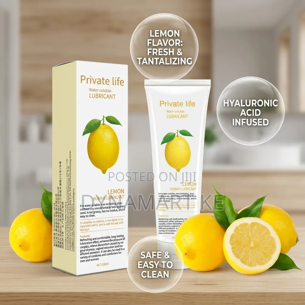 Private Life Lemon Water-Based Sex Lubricant– Hyaluronic Acid Formula