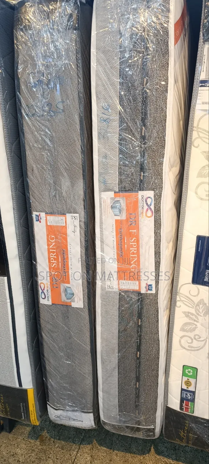 Revamp! Plain White Orthopedic Spring Mattresses. Free Home Delivery!