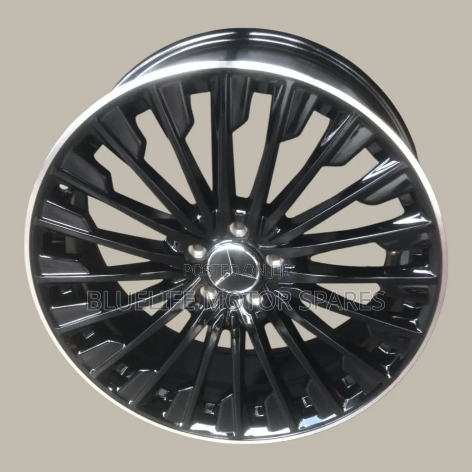 (4pcs) Size 19 Rims for Mercedes Benz (Black Multispoke)