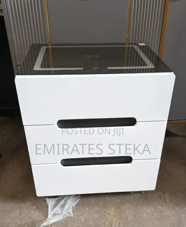Imported Bedside Table With Led and Wireless Charger