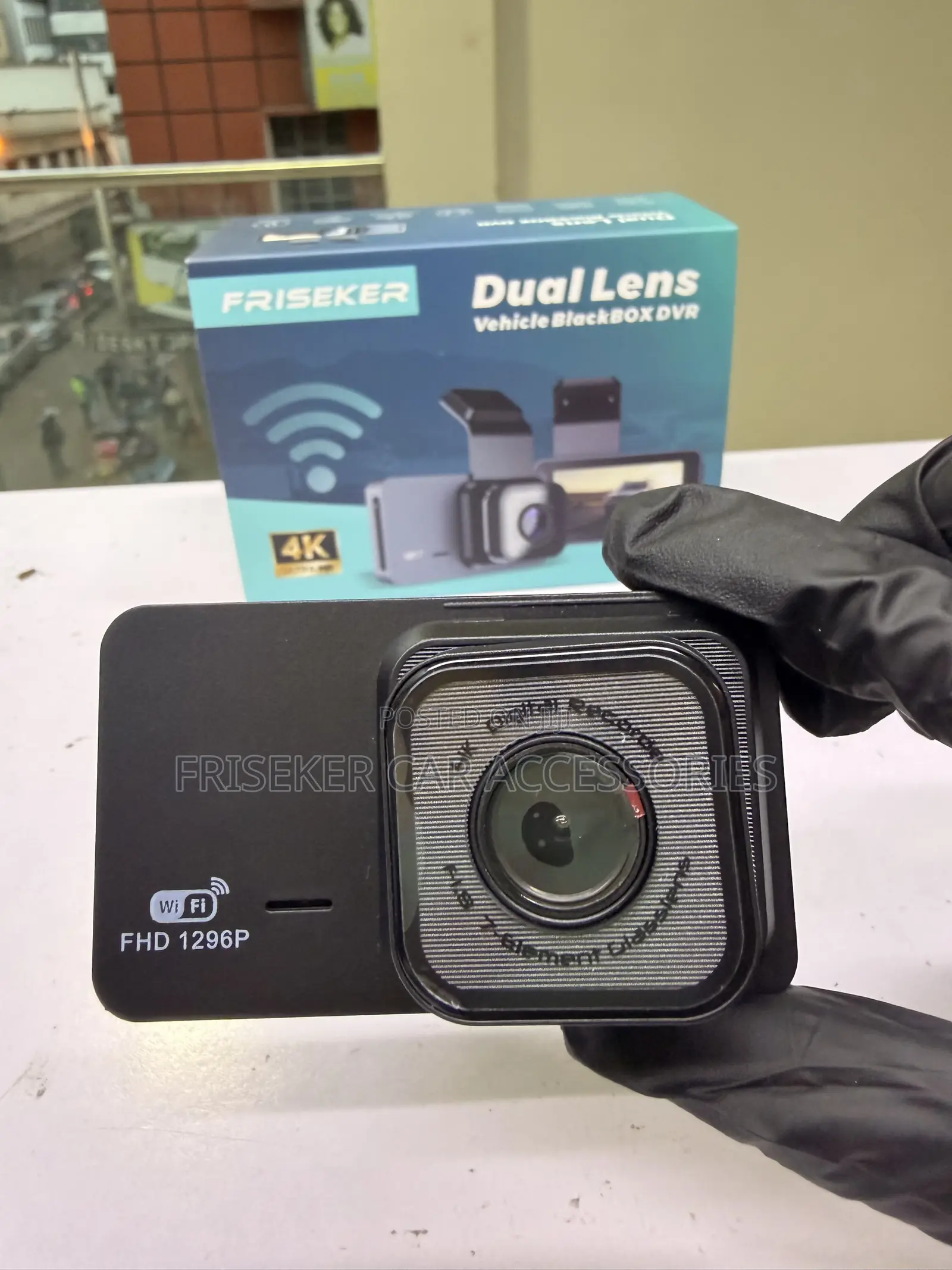 FRISEKER 3 Inch Dash Cam 1296P WiFi Night Vision Car DVR Recorder