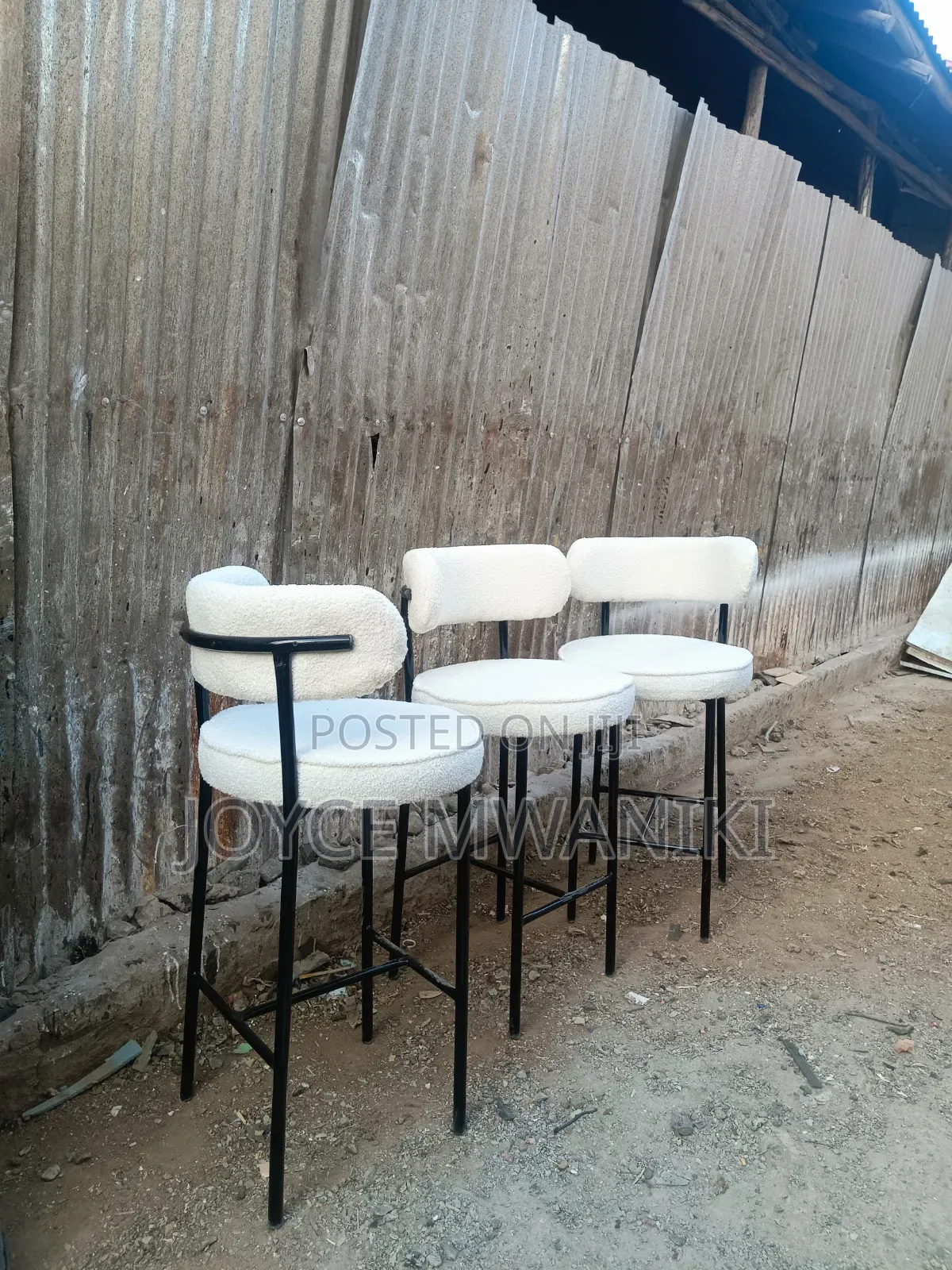 Luxury Modern Kitchen Counter Chairs or Bar Chairs, Black and White