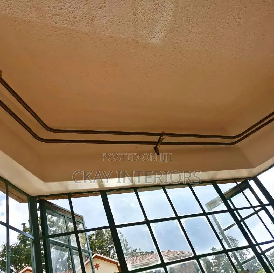 Straight Window and Curved Window Coated Curtain Rods