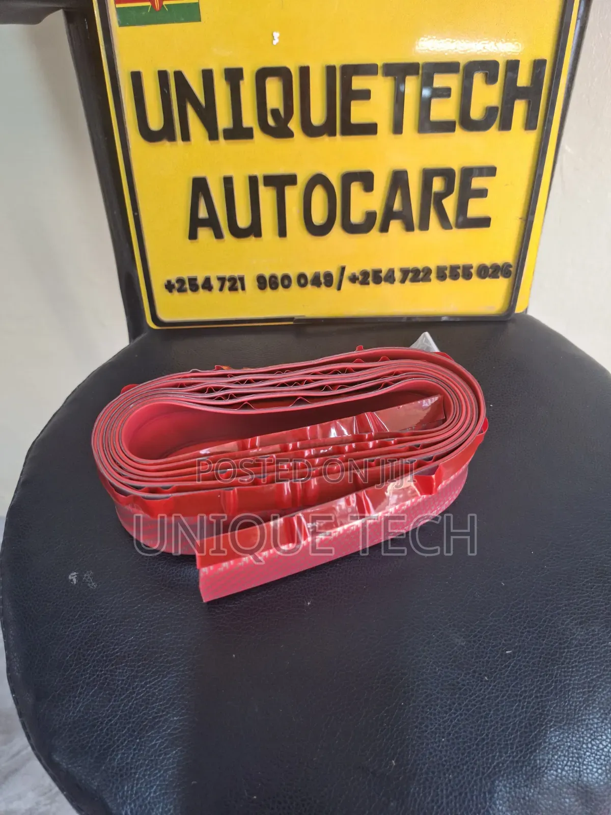 Universal Red Rubber Samurai Front Bumper Splitter