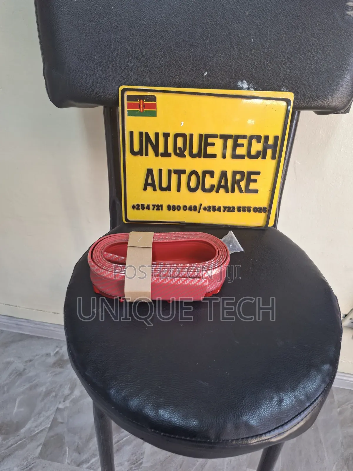 Universal Red Rubber Samurai Front Bumper Splitter