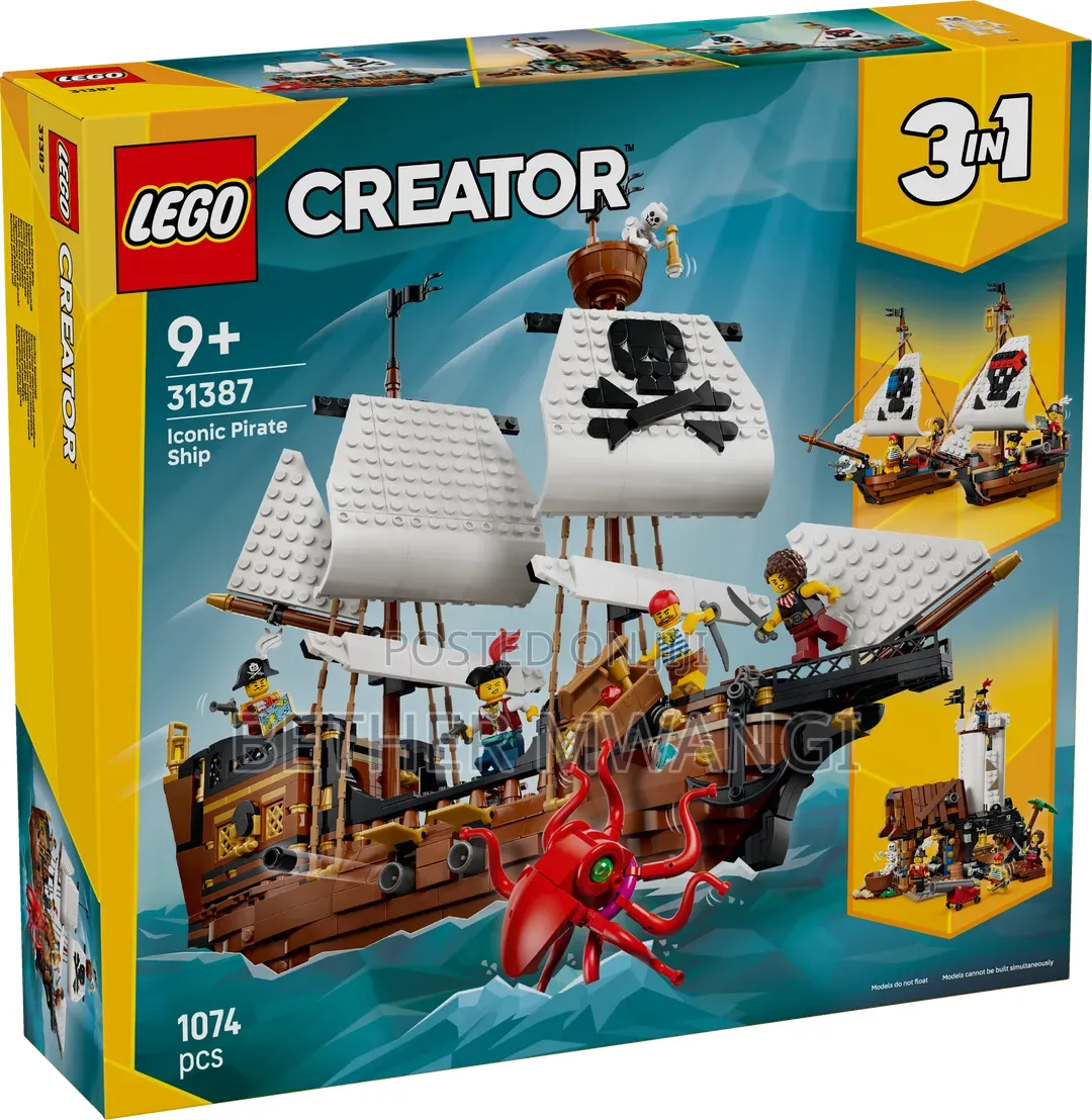 LEGO Creator 3 in 1 Iconic Pirate Ship Toy for Kids in Kenya