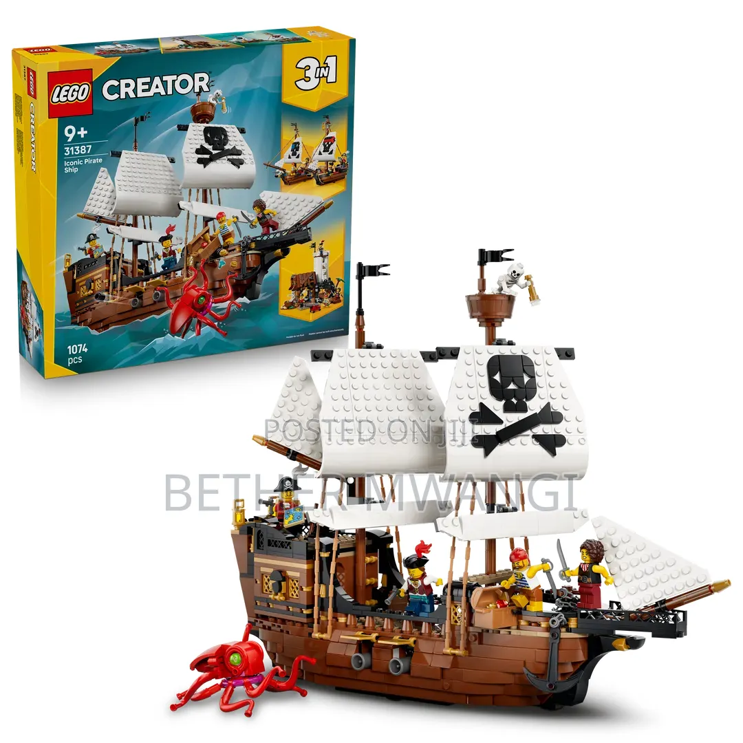 LEGO Creator 3 in 1 Iconic Pirate Ship Toy for Kids in Kenya