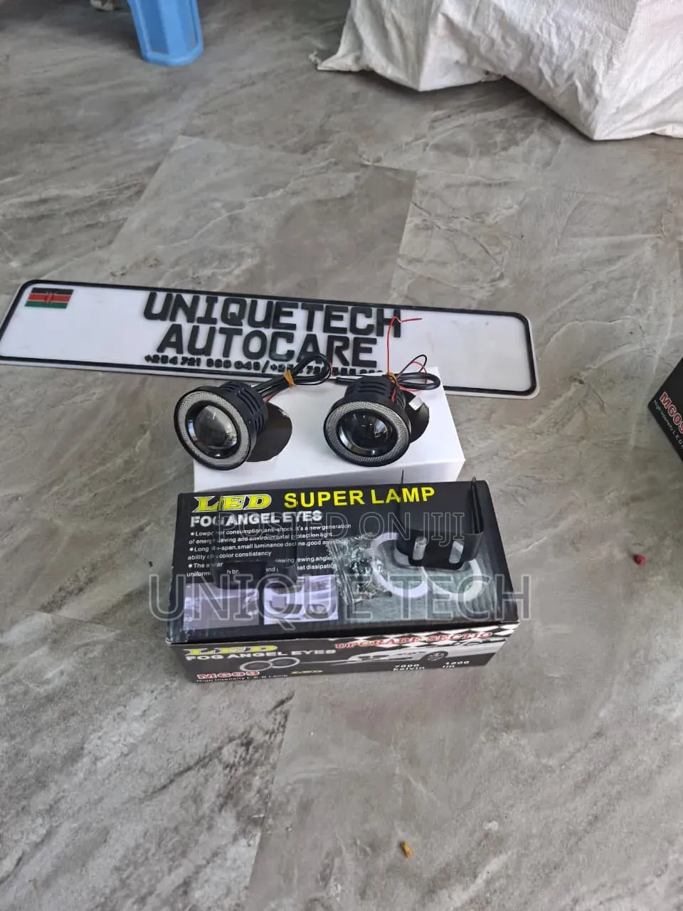 2.5" LED Projector Fog Lights With Blue Halo Ring