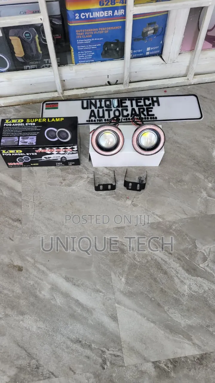 3.5" Angel Eye LED Fog Lights With Red Ring