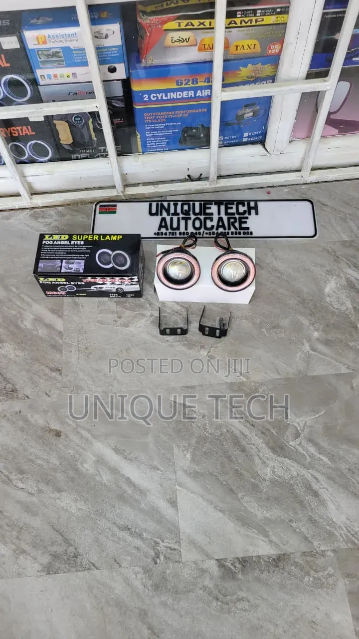 3.5" Angel Eye LED Fog Lights With Red Ring