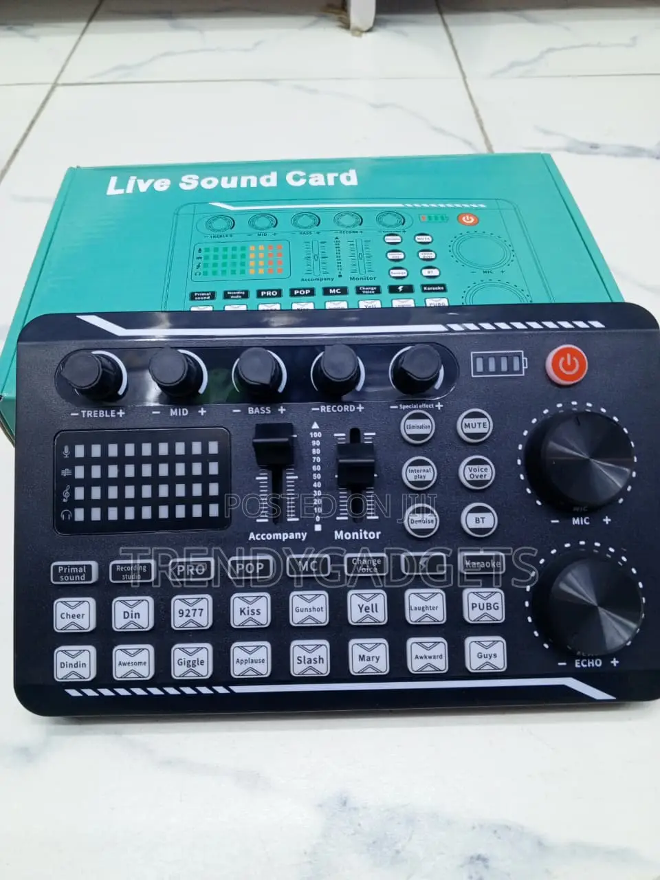 F998 Bluetooth Audio Interface Sound Card for Gaming & Karaoke