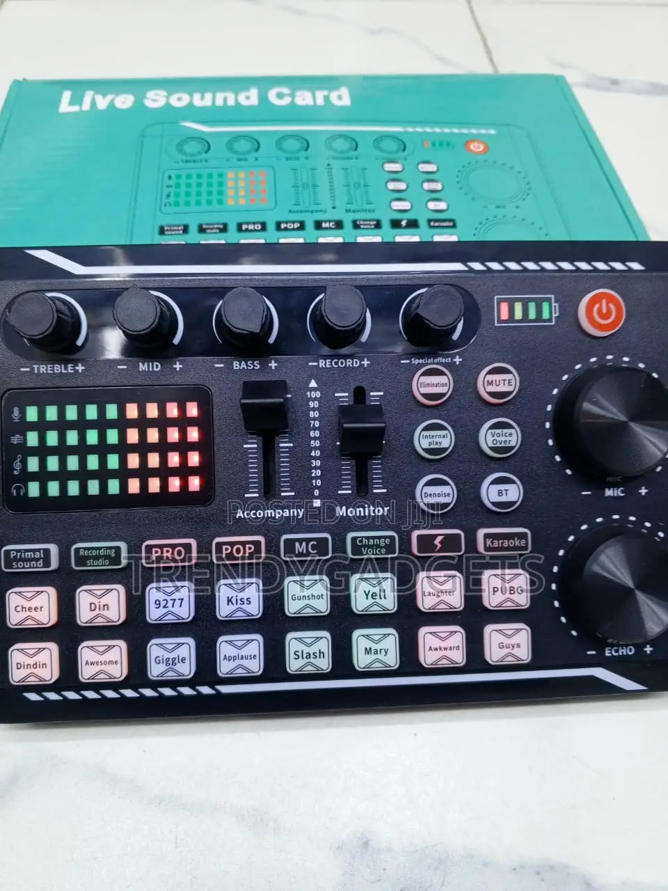 F998 Bluetooth Audio Interface Sound Card for Gaming & Karaoke