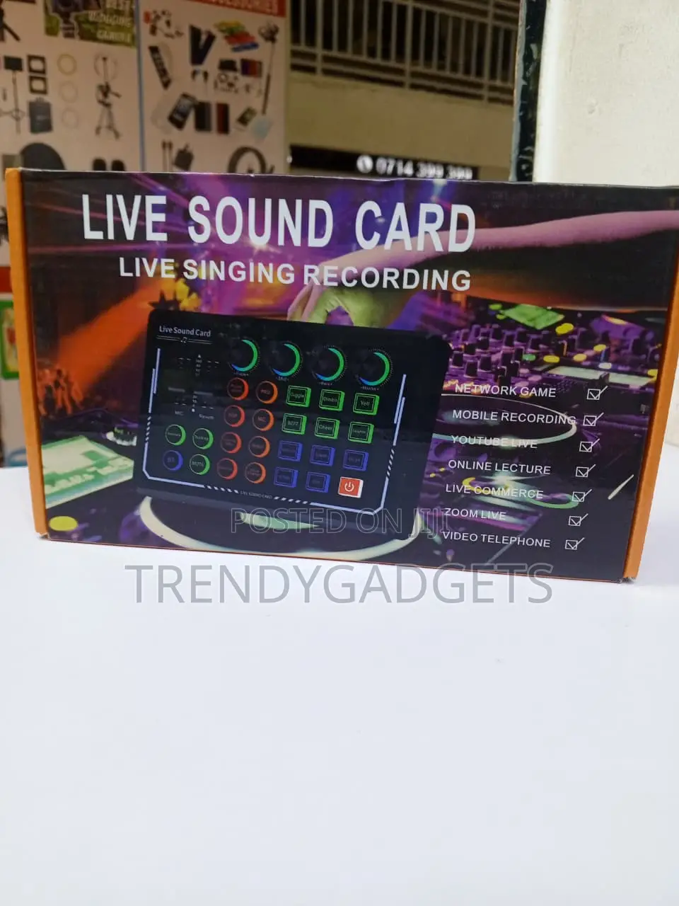 Live Sound Card Audio Mixer With Voice Changer & Sound Effects