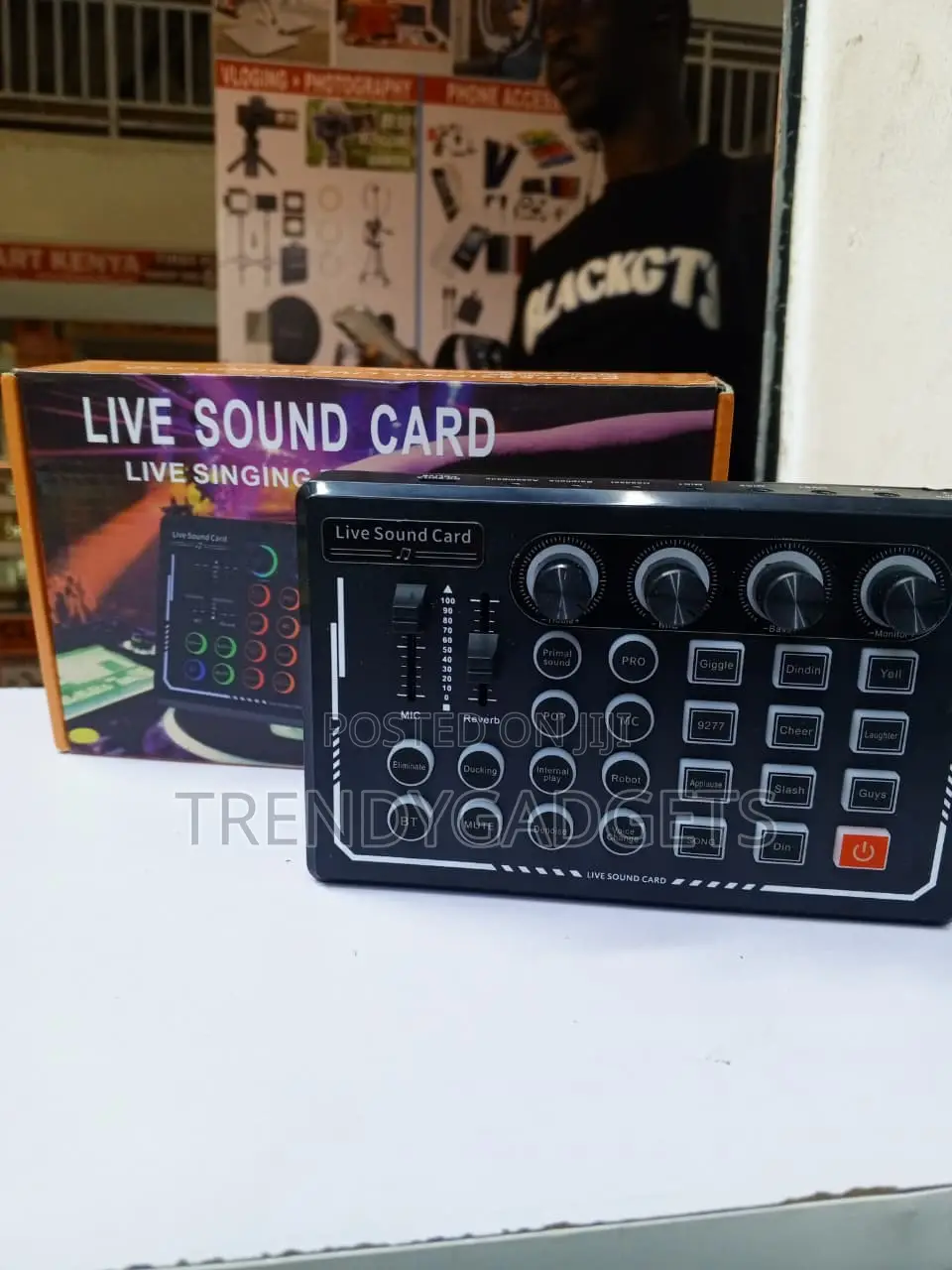 Live Sound Card Audio Mixer With Voice Changer & Sound Effects