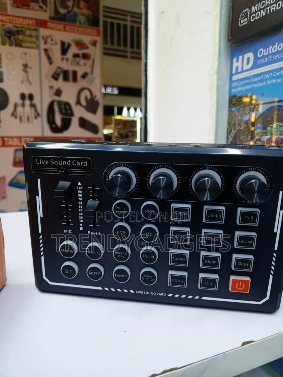 Live Sound Card Audio Mixer With Voice Changer & Sound Effects