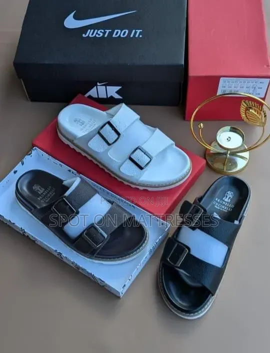 Brunello Executive Sandals for Men. Sizes 40-45. Soft and Comfy Insole