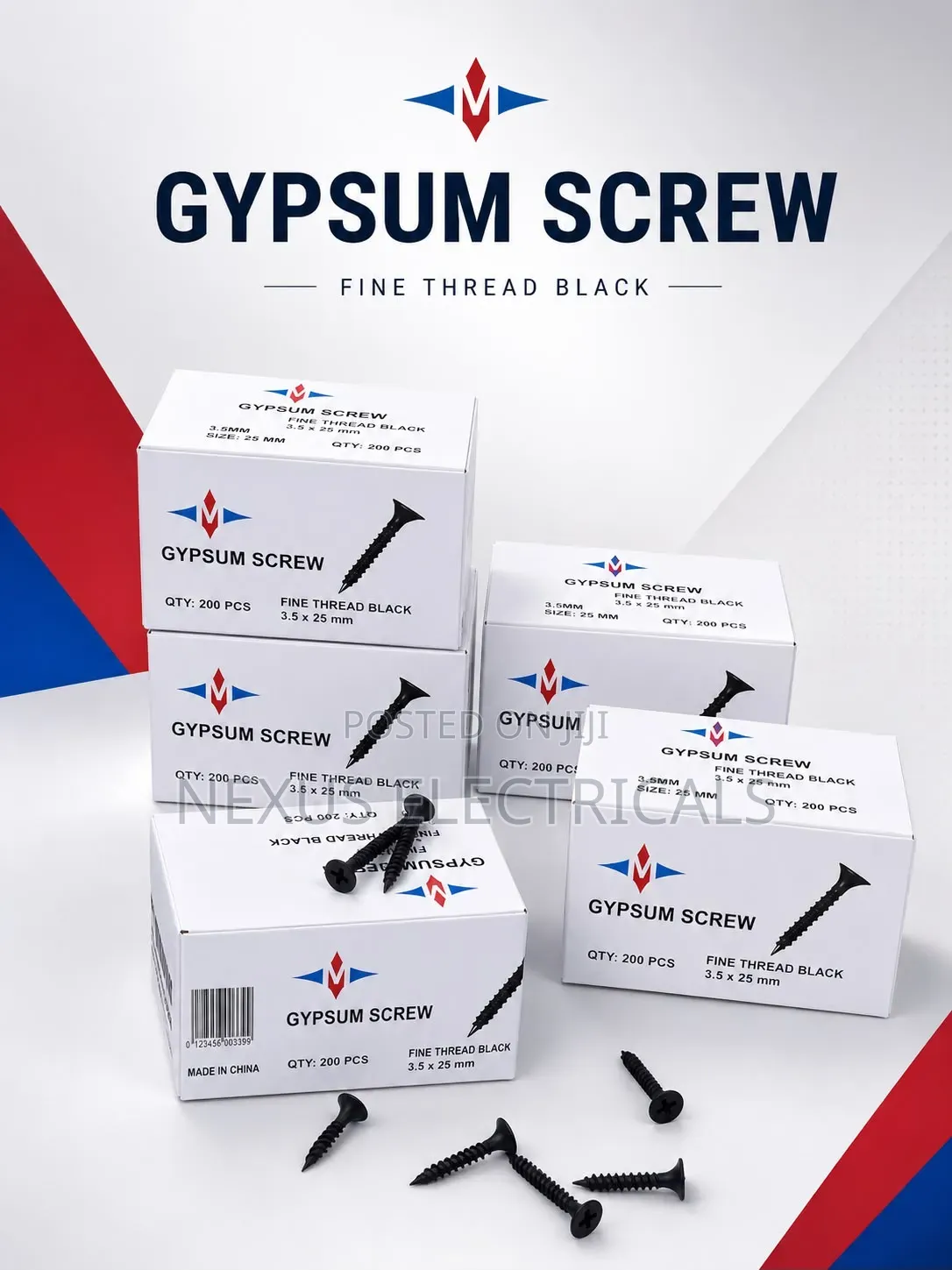Gypsum Screw 3.5x25mm. 1inch Gypsum Screw