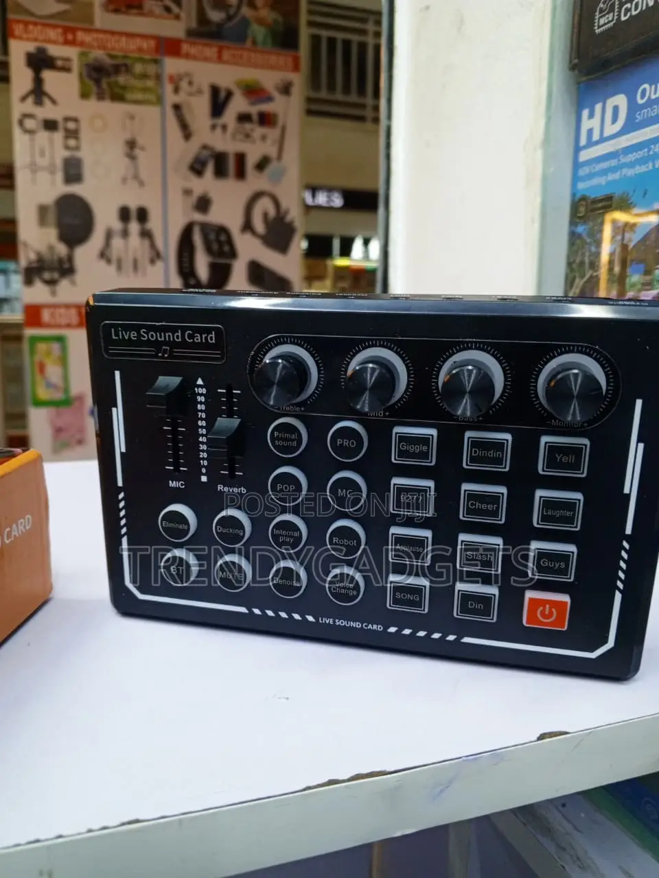 Portable Live Audio Mixer Sound Card for Streaming & Recording