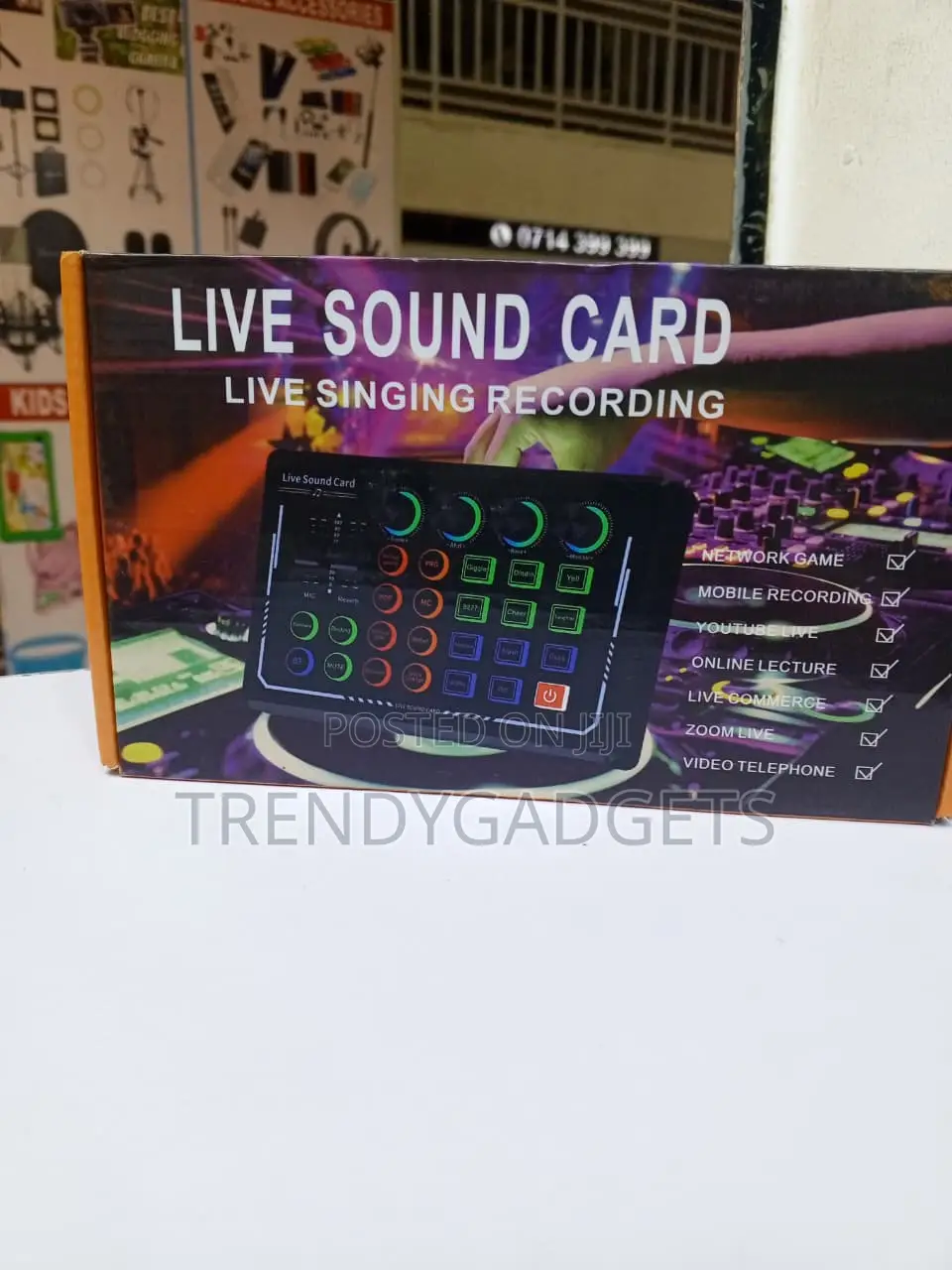 Portable Live Audio Mixer Sound Card for Streaming & Recording