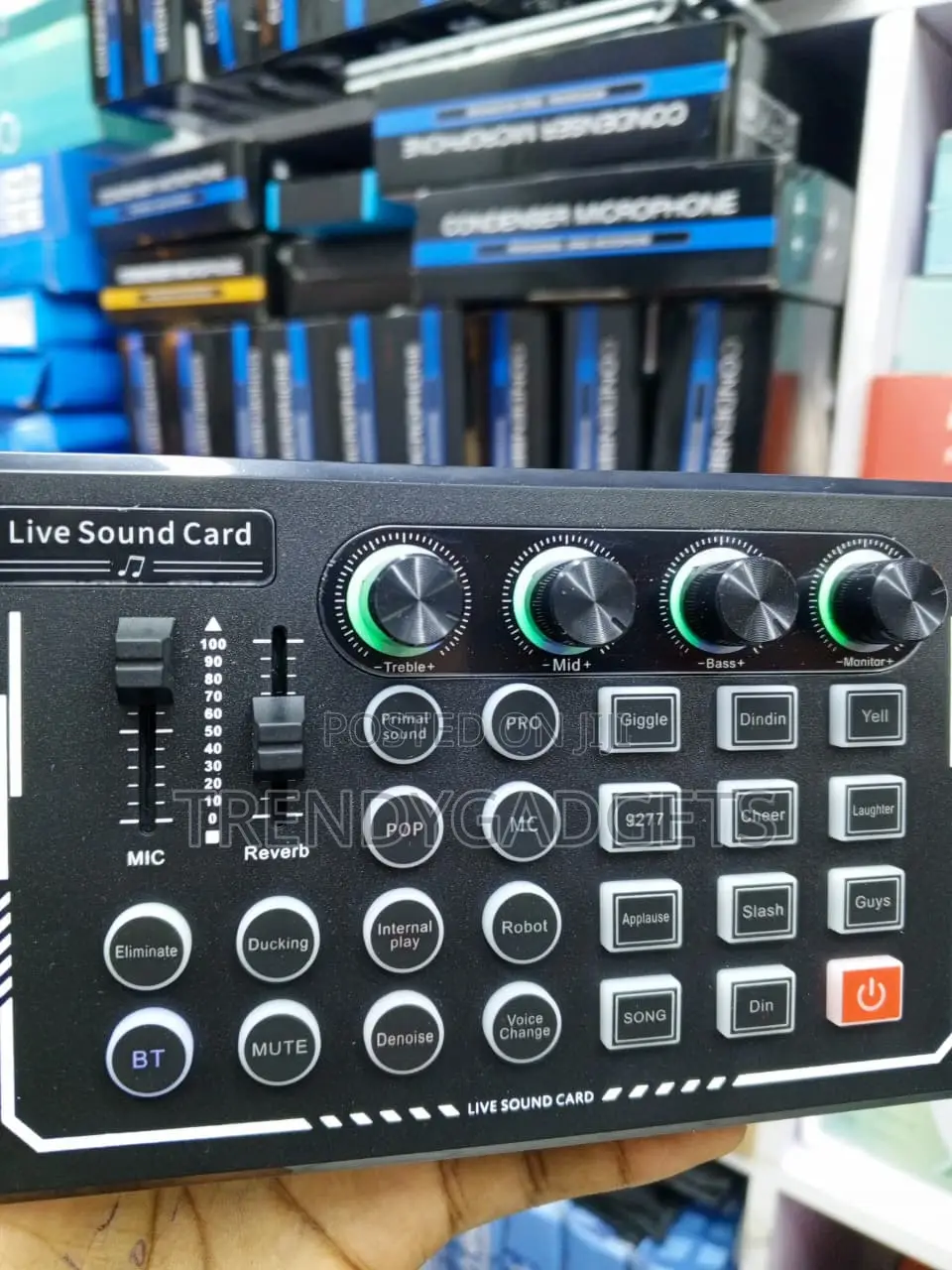 Portable Live Audio Mixer Sound Card for Streaming & Recording