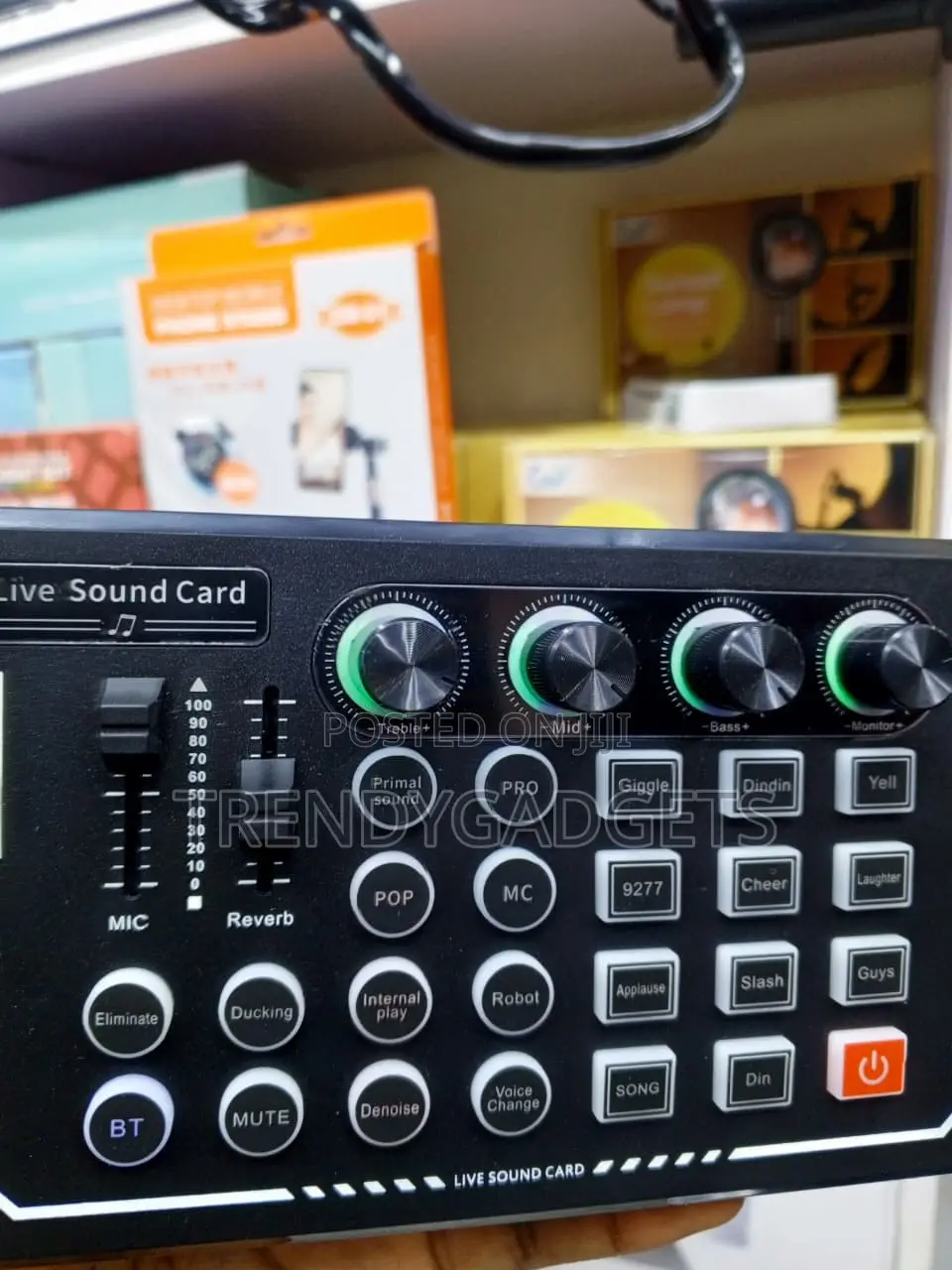 Live Sound Card With Bluetooth, Voice Effects & Sound Pads