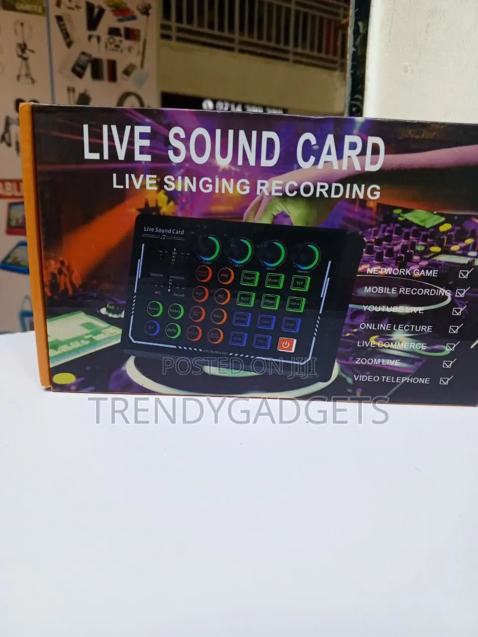 Mini DJ Sound Card Audio Mixer for Gaming, Podcast & Karaoke