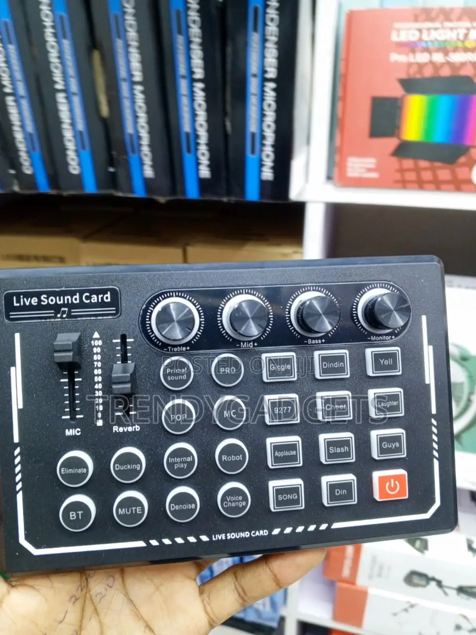 Mini DJ Sound Card Audio Mixer for Gaming, Podcast & Karaoke